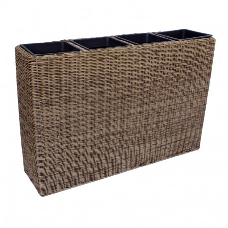 Lillekast WICKER 89x24xH60cm, helepruun