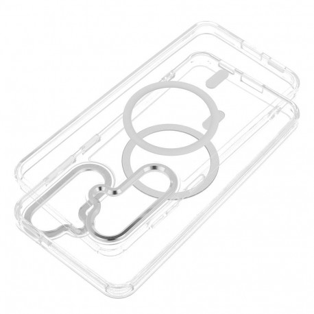Case for Samsung A17 / A18 Frame Clear Hybrid Mag Cover compatible with MagSafe transparent