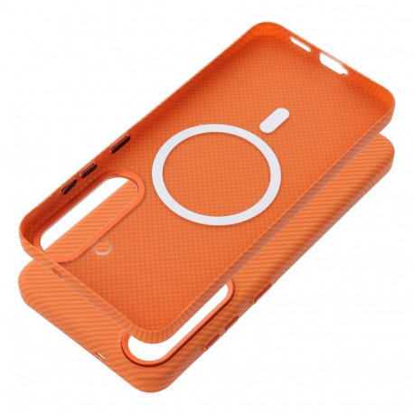 Case for Samsung A07 K-Look compatible with MagSafe orange