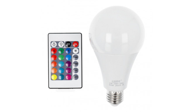 Light bulb LED RGB 30W E27 A80 multicolor