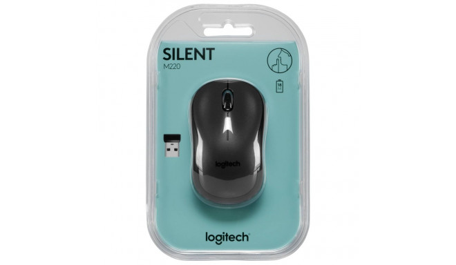 Logitech Mouse M220 Wireless SILENT anthrazit