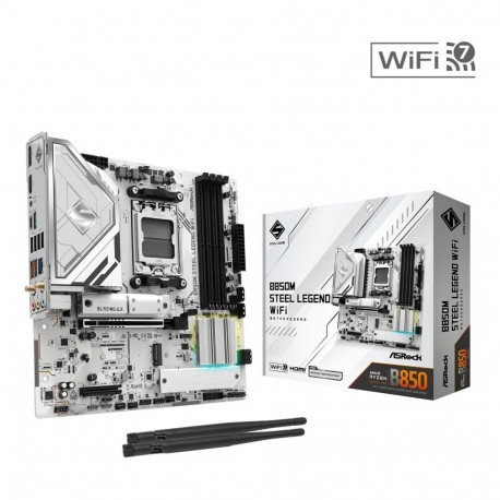 B850M STEEL LEGEND WIFI AM5 4DDR5 HDMI/DP mATX emaplaat