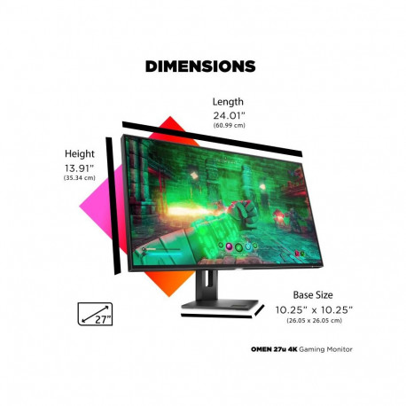 Monitor HP OMEN 27u 4K UHD 144Hz 1ms HDMI 2.1 FreeSync Premium Pro