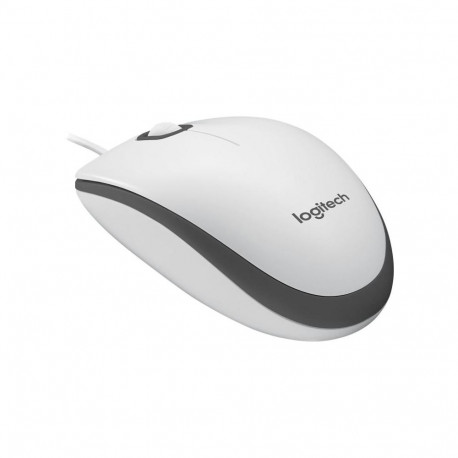 Computer Mouse Logitech M100 Wired USB Ambidextrous White