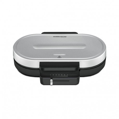 Waffle Maker - Rommelsbacher WA 1250 2 Heart-Shaped Waffles Adjustable Temp Silver Black