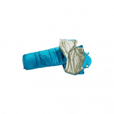 Children's Sleeping Bag - Deuter Little Star 95-130 cm, hood, 729 g, wave/bone