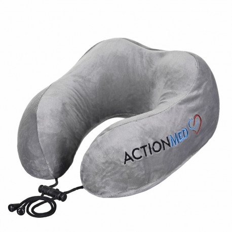 Orthopedic Pillow - ActionMed Travel Pillow Foam Neck Support Grey