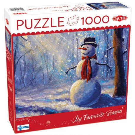 Puzzle 1000 elementów szczęśliwy bałwan