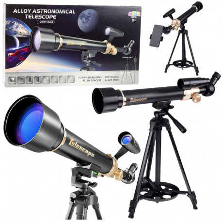 Õppeteleskoop astronoomiline alumiiniumist tarvikud statiiv 1.35 M