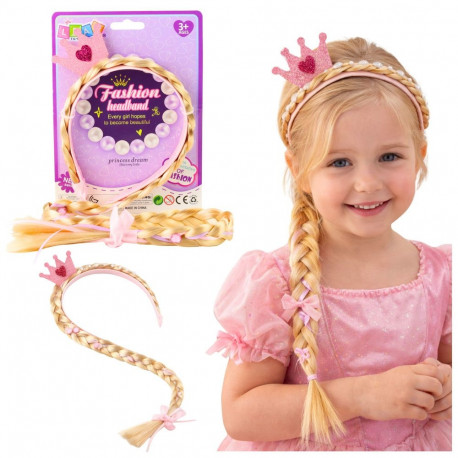 roosa paelaga pikkade patsidega diadem kroon 50 cm