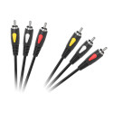 Kabel 3RCA-3RCA 1.0m Cabletech Eco-Line kaabel