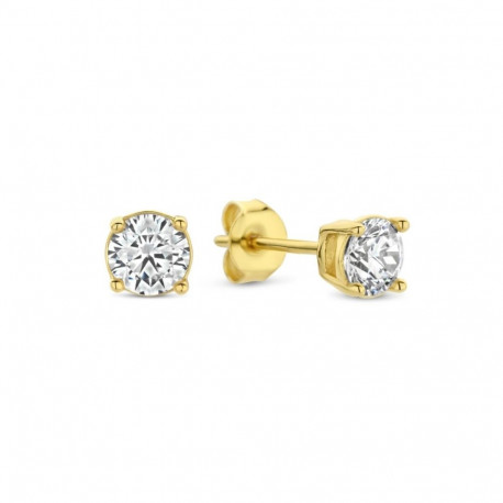 Ladies' Earrings New Bling HIN00336 Golden
