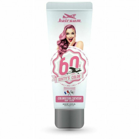 Poolpüsiv värv Hairgum S Color Roosa 60 ml