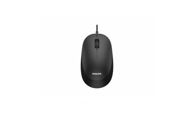 Mouse with Cable and Optical Sensor Philips SPK7207BL/00 1200 DPI Black