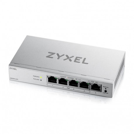 Zyxel GS1200-5HPV3 hall hallatav L2 gigabit ethernet (10/100/1000) toitega üle etherneti (PoE) lauas