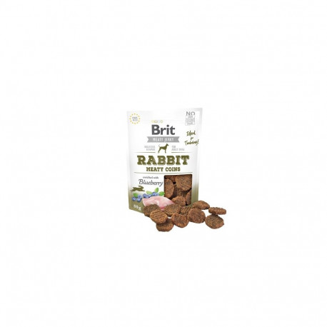 BRIT Meat Jerky Coins Rabbit - dog treat - 80g