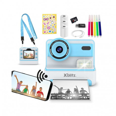 flash sinine kohene kaamera termoprinteriga lastele