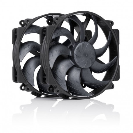 NF-A14x25r G2 PWM Sx2-PP chromax.black - kahe ventilaatori komplekt, must