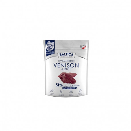 BALTICA Nutraceutic Hypoallergenic Small breeds Venison with rice - dry dog food - 1kg