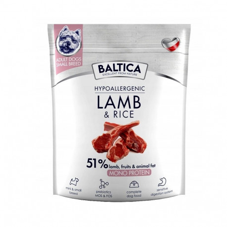 BALTICA Nutraceutic Hypoallergenic S Lamb with rice - dry dog food - 1kg
