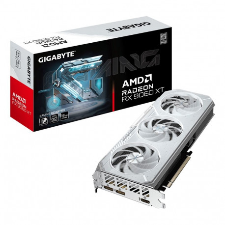 GIGABYTE GAMING Radeon RX 9060 XT OC ICE 16G Graphics Card - 16GB GDDR6, 256bit, PCI-E 5.0, 3320 MHz