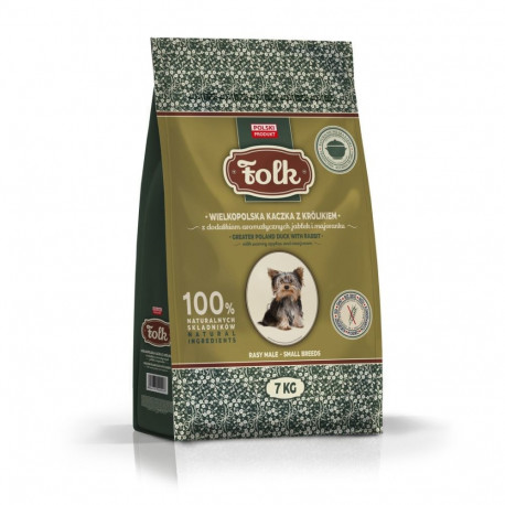 FOLK Small breeds Traditional Greater Poland duck with rabbit, apples and marjoram - dry dog food - 