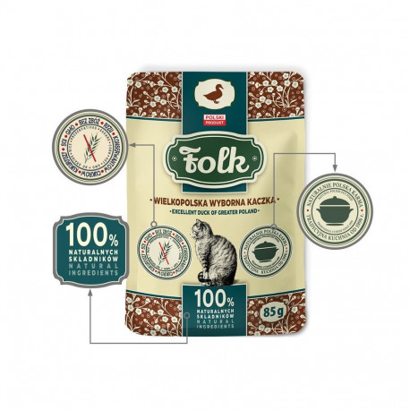 FOLK Excelent duck of Greater Poland - wet cat food - 85g