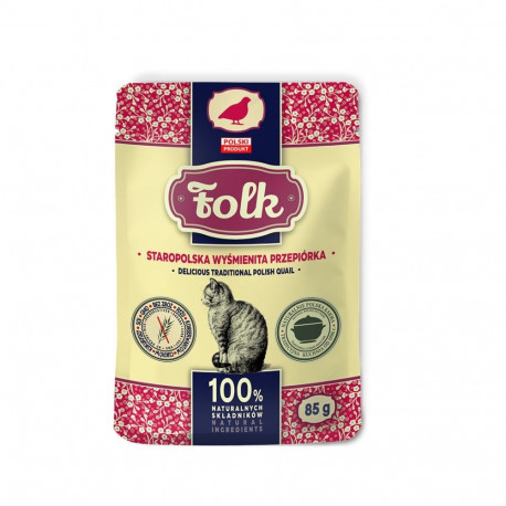 FOLK Delicious traditional polish quail - wet cat food - 85g