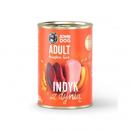 JOHN DOG Pumpkin Turkey with pumpkin - wet dog food - 400g