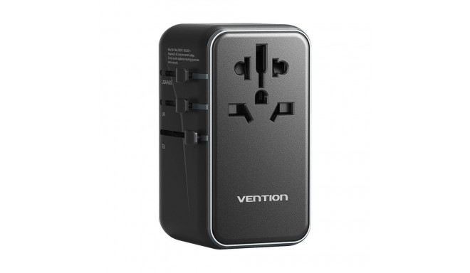 Adapter Vention 100W laadijaga 1xUSB-A 3xUSB-C