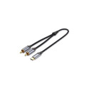 Vention USB-C–2RCA isane audiokaabel, 1 m