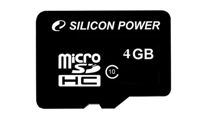 Silicon Power memory card microSDHC 4GB Class 10