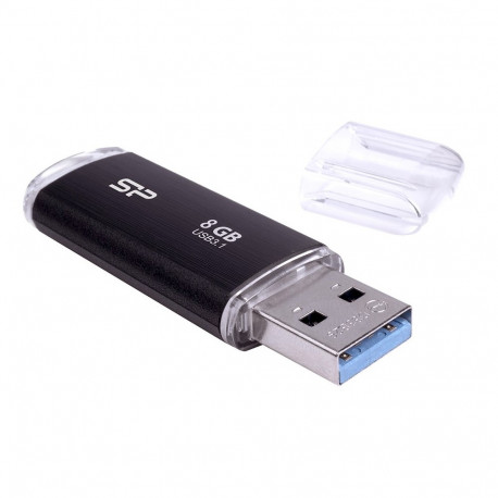 Silicon Power mälupulk 8GB Blaze B02 USB 3.2 Gen 1, must