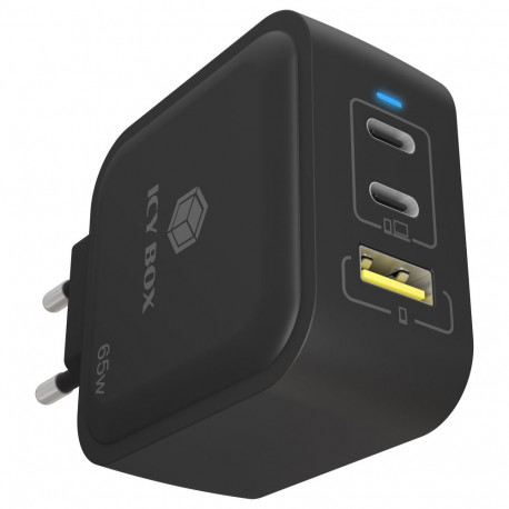 "3-Port IcyBox 65W GaN mit PD 3.0"