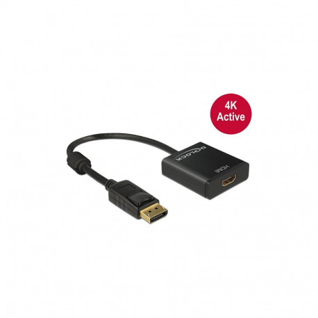 "Adapter DisplayPort 1.2 Stecker > HDMI Buchse 4K Aktiv schwarz"