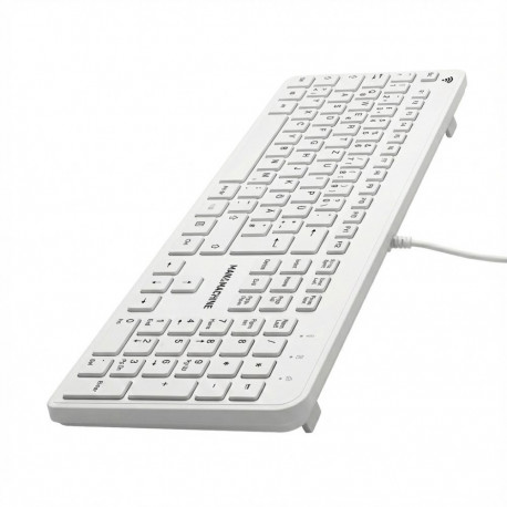 "MAN&MACHINE Very Cool Flat DE white Hygienetastatur,white,104Tasten,DE"