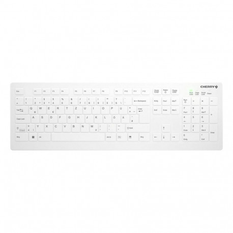 "Cherry Medical Wireless AK-C8112F-FU1-W/GE - wischdesinfizierbar - 105 Tasten - deutsch - weiß"