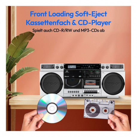 "Medion P66538 Retro-Boombox weiß"