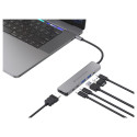 Conceptronic 6-1 dokkimisjaam USB-C->HDMI/2xUSB-A/2xUSB-C/+ 25cm hall