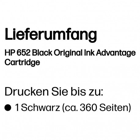 "HP Tinte 652 F6V25AE Schwarz"