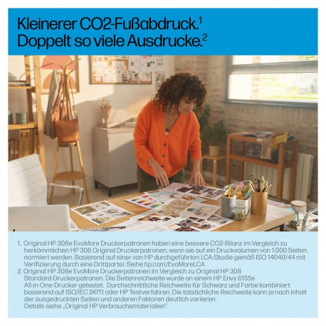 "HP 308e EvoMore Black Original Ink Cartridge"