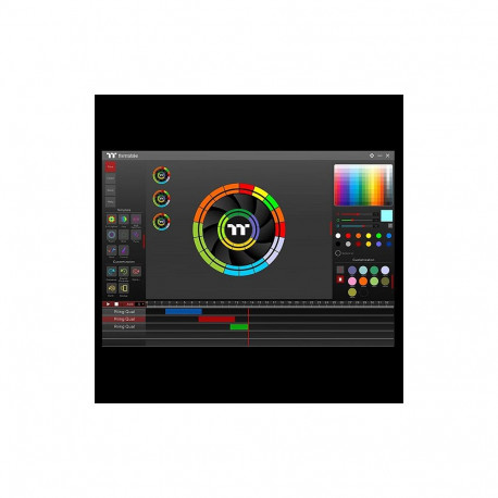 "120mm Thermaltake Riing Quad 12 RGB Radiator Fan TT Premium Edition Black 3 Pack"