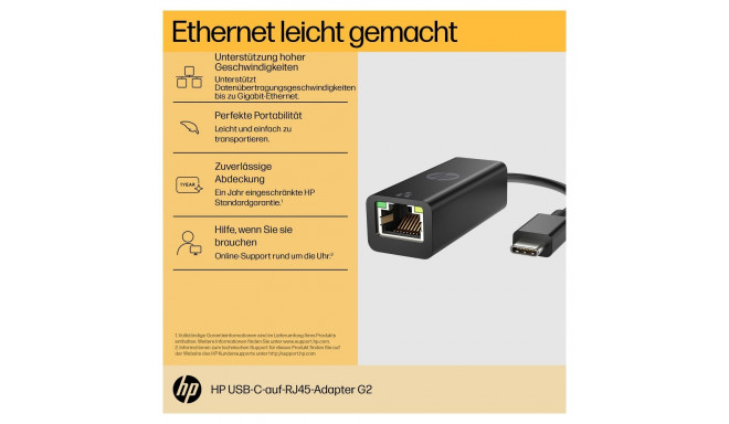 "HP Adapter USB-C -> RJ45 G2-Adapter"