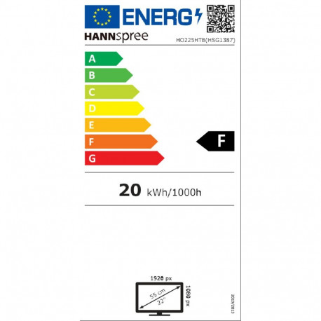 "Hannspree 54.6cm (21.5"") HO225HTB 16:9 M-TOUCH VGA+HDMI"