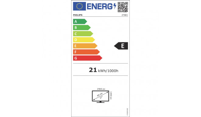 Philips 68.5cm (27.0") 276B1 16:09 2xHDMI+DP+USB-C IPS