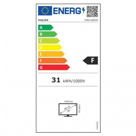 Philips 86.4cm (34.0") 34B2U5600C 21:09 HDMI+DP+USB-C hall