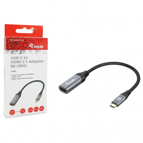 "Equip Adapter USB-C -> HDMI 2.1 8K60Hz 0.15m gr"
