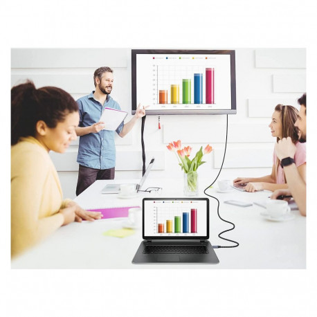 Equip DisplayPort 2.1 St/St 2.00m 16K/60Hz HDCP-ühilduv alumiiniumhall