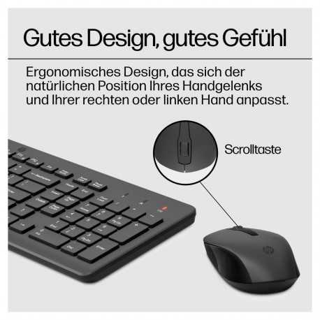 "HP 330 Tastatur-Maus-Set kabellos schwarz"