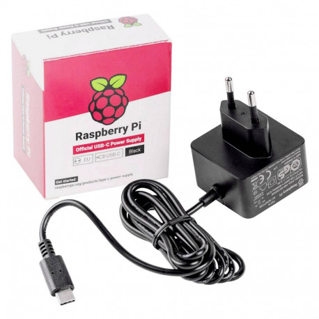 "Pi 5 Zubehör - 27W USB-C Power Supply, Netzteil, schwarz"